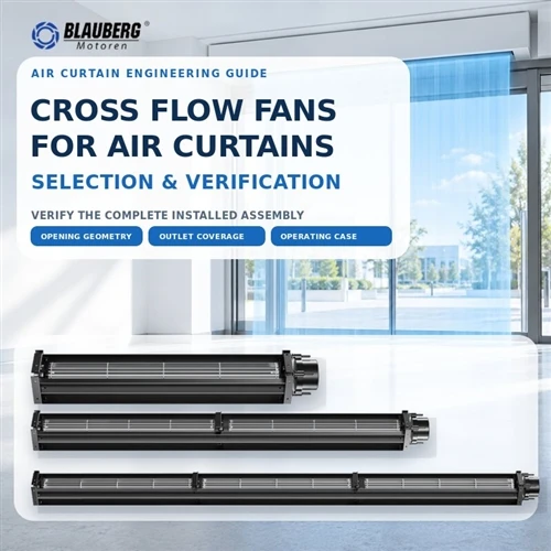 Cross Flow tuulettimen ilmaverhon valinta ja todentaminen